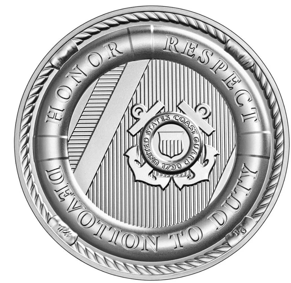 U.S. Coast Guard Medals - 2.5 oz. - .999 SILVER OGP - Image 4