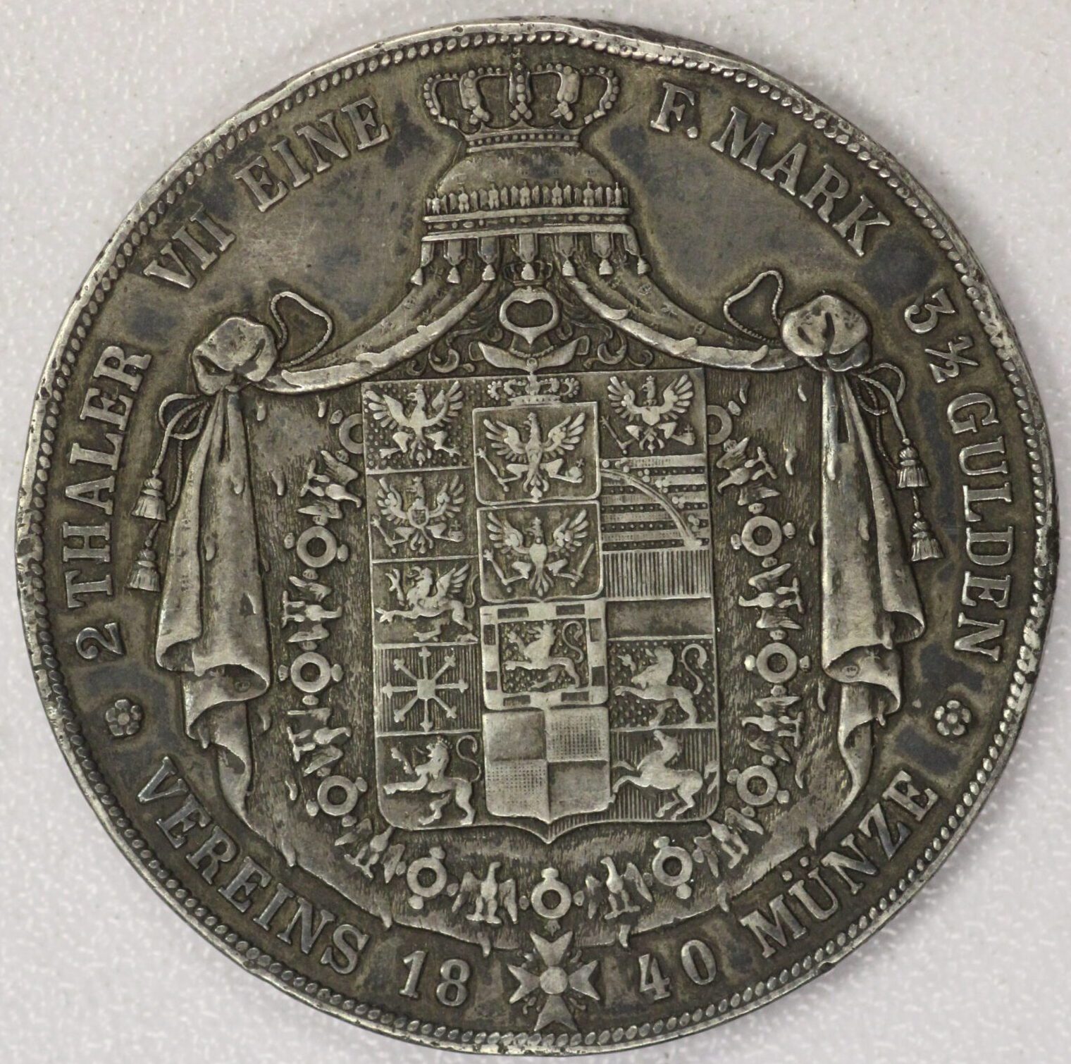 1840 German State Prussia 2 Thaler Has Rim Dings - Image 2