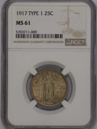 1917 Standing Liberty Quarter - Type 1 - MS61 NGC