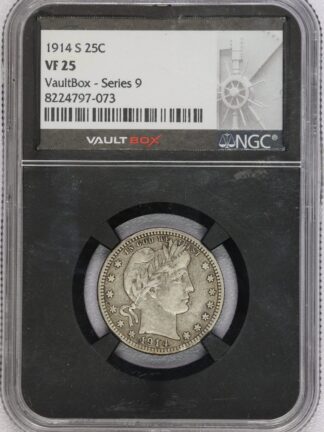 1914 S Barber Quarter VF25 NGC Vault Box Series 9