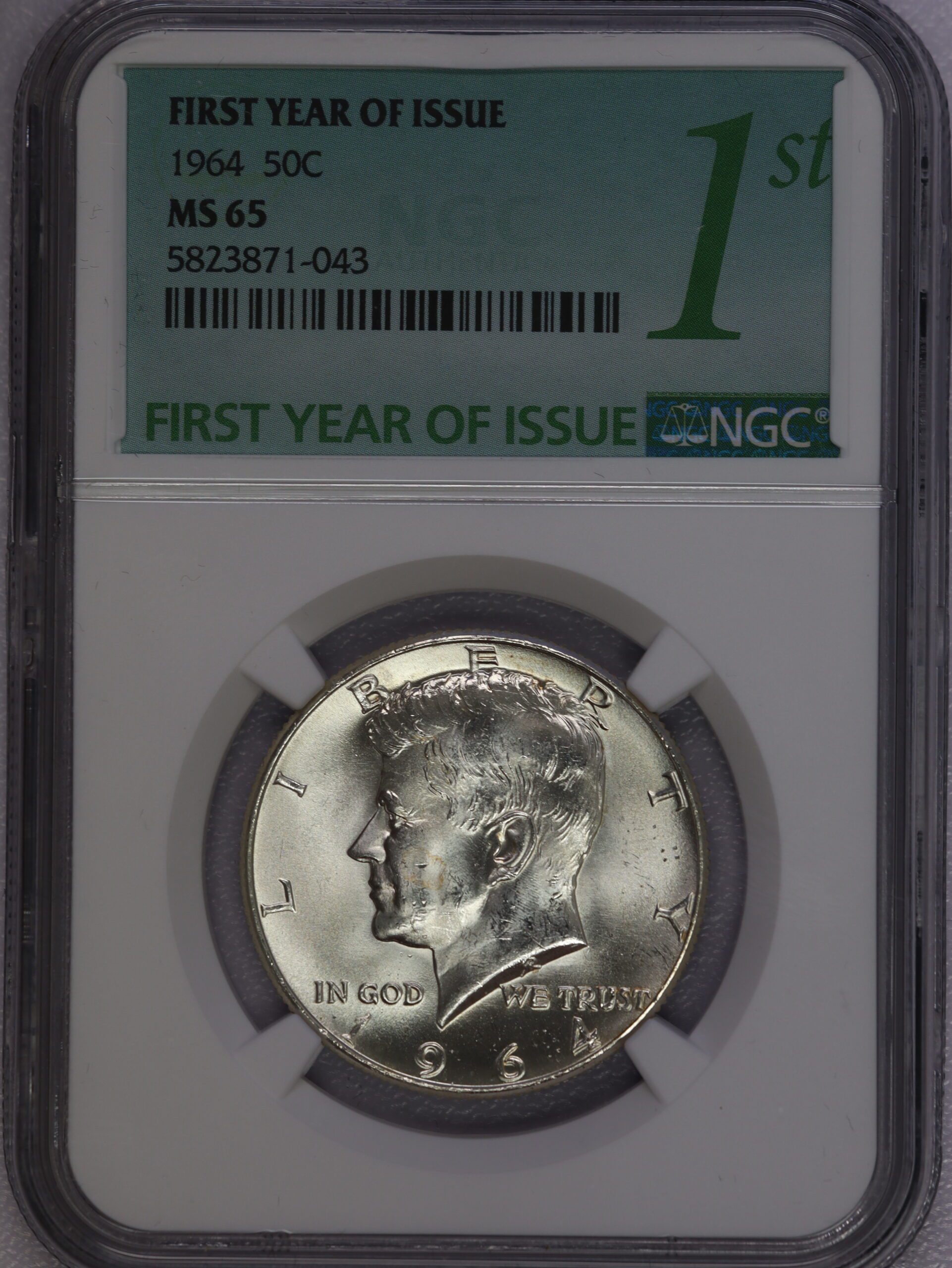 1964 Kennedy Half Dollar MS65 NGC