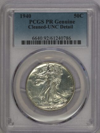1940 Walking Liberty Half PR Cleaned PCGS