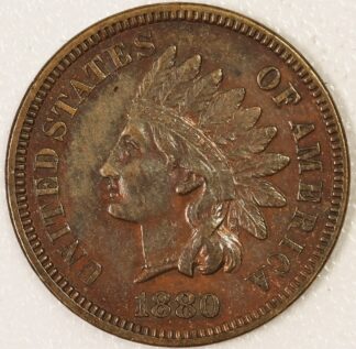 Auction - 1880 Indian Head Cent Questionable Toning EF