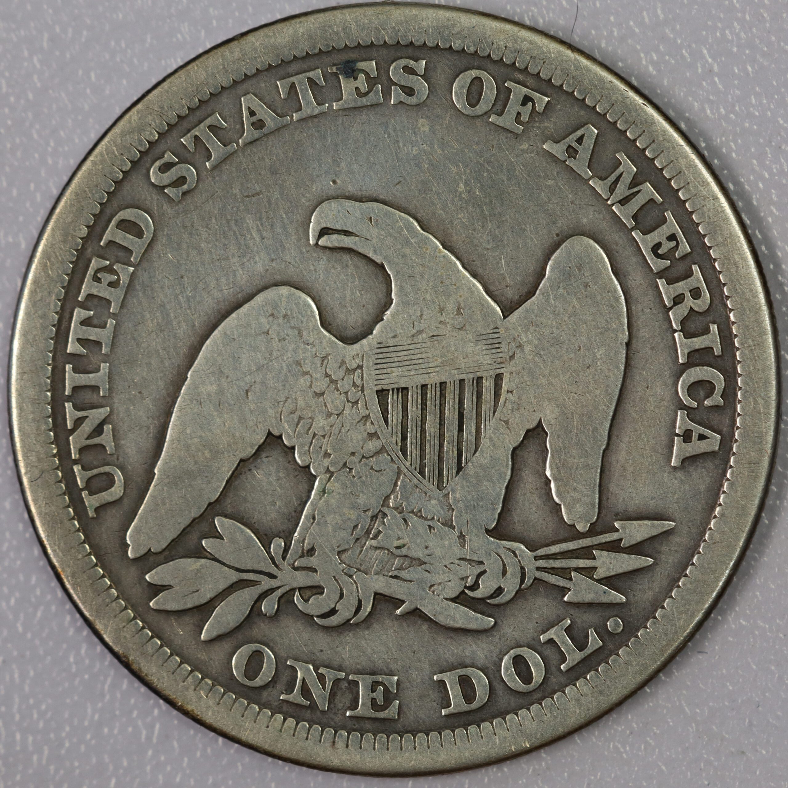 1847 Seated Liberty Half Dollar Good Light Cleaning - Image 3