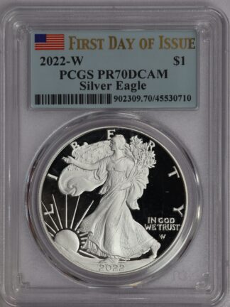 2022 W Silver Eagle First Day Of Issue PR70 DCAM PCGS