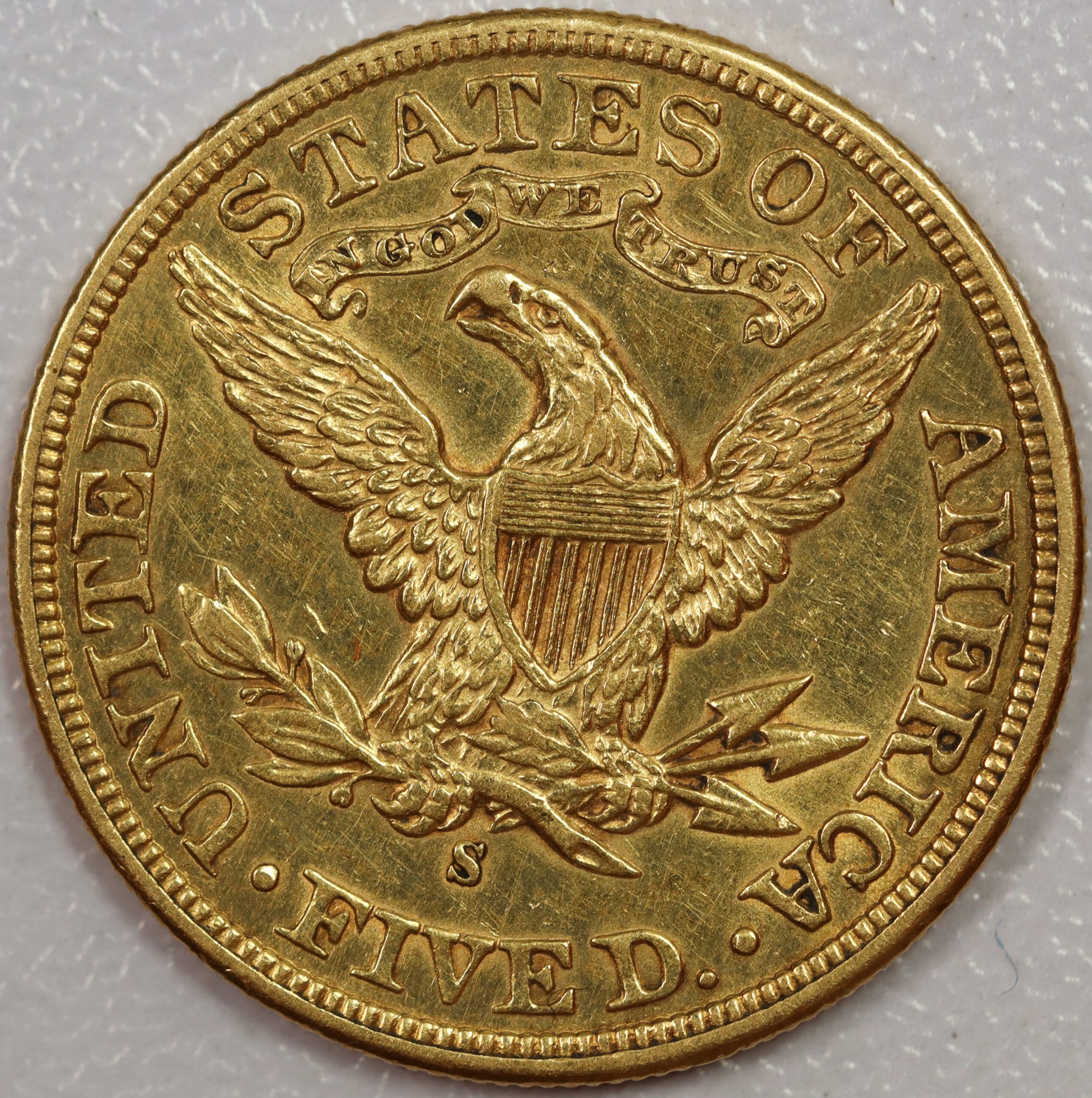 1898 S Liberty Head $5 Gold EF Cleaned - Image 2