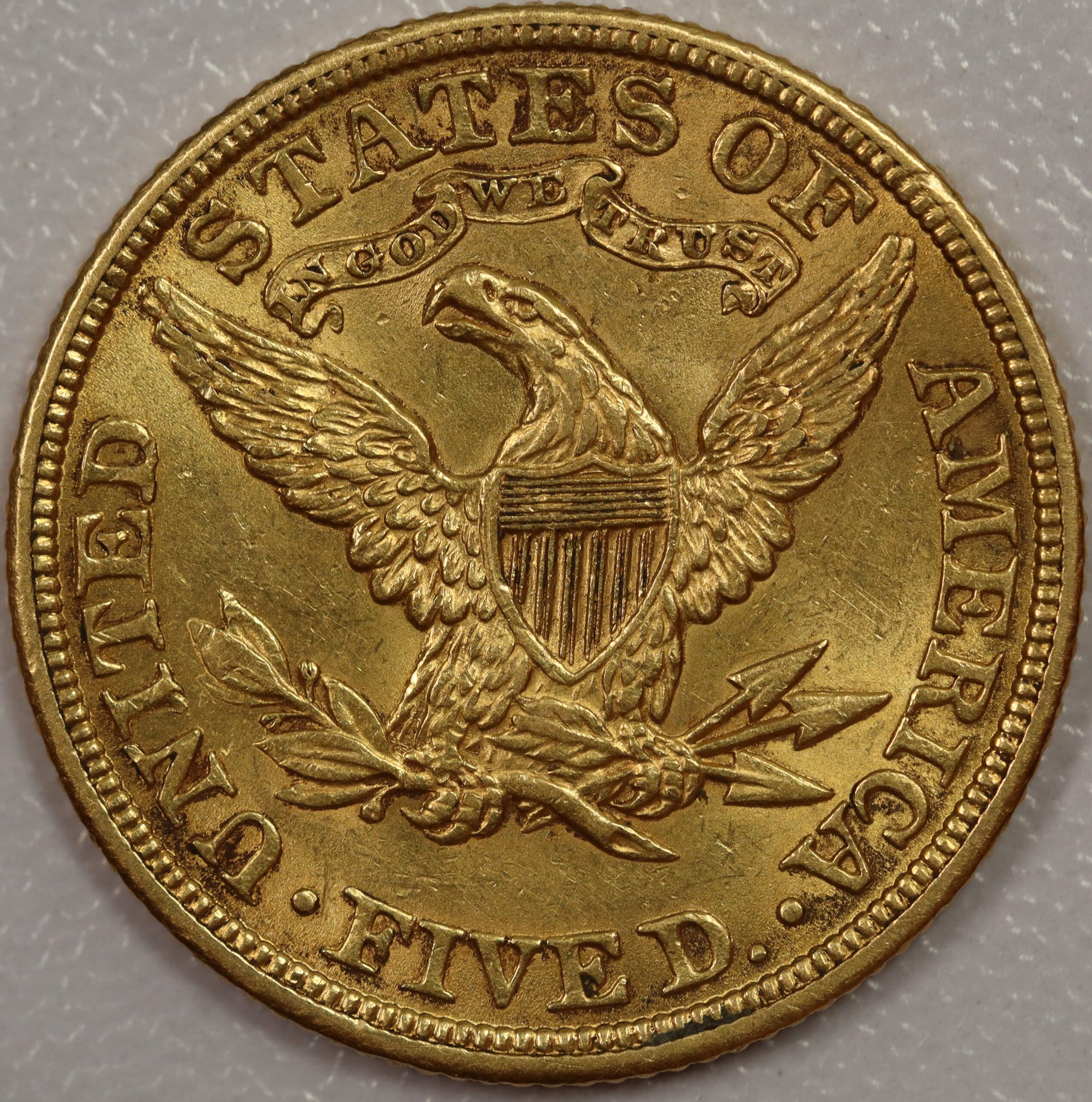 1906 Liberty Head $5 Gold UNC Cleaned - Image 2