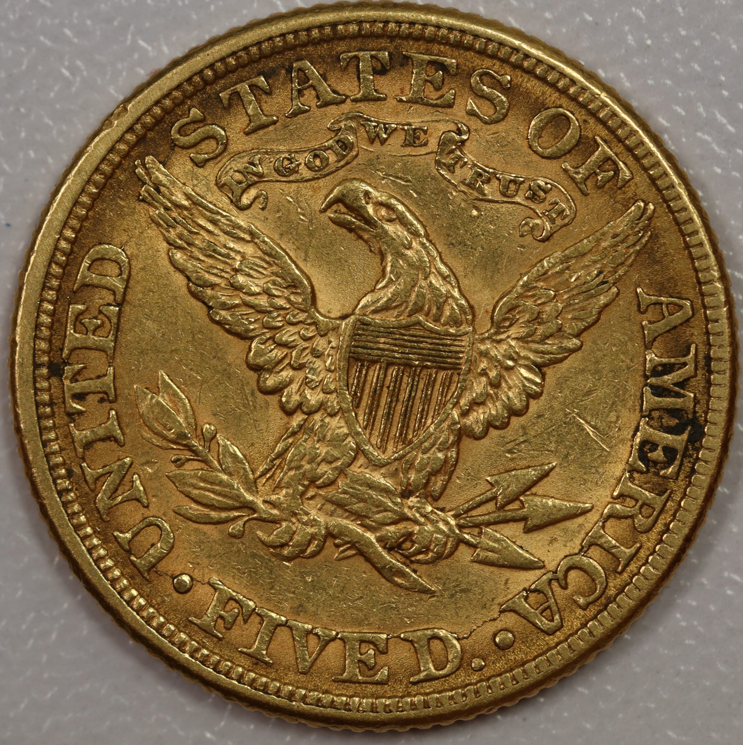 1881 Liberty Head $5 Gold EF - Image 2