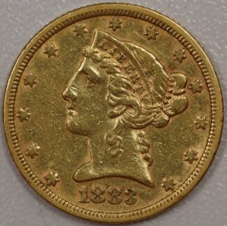 1883 Liberty Head $5 Gold EF