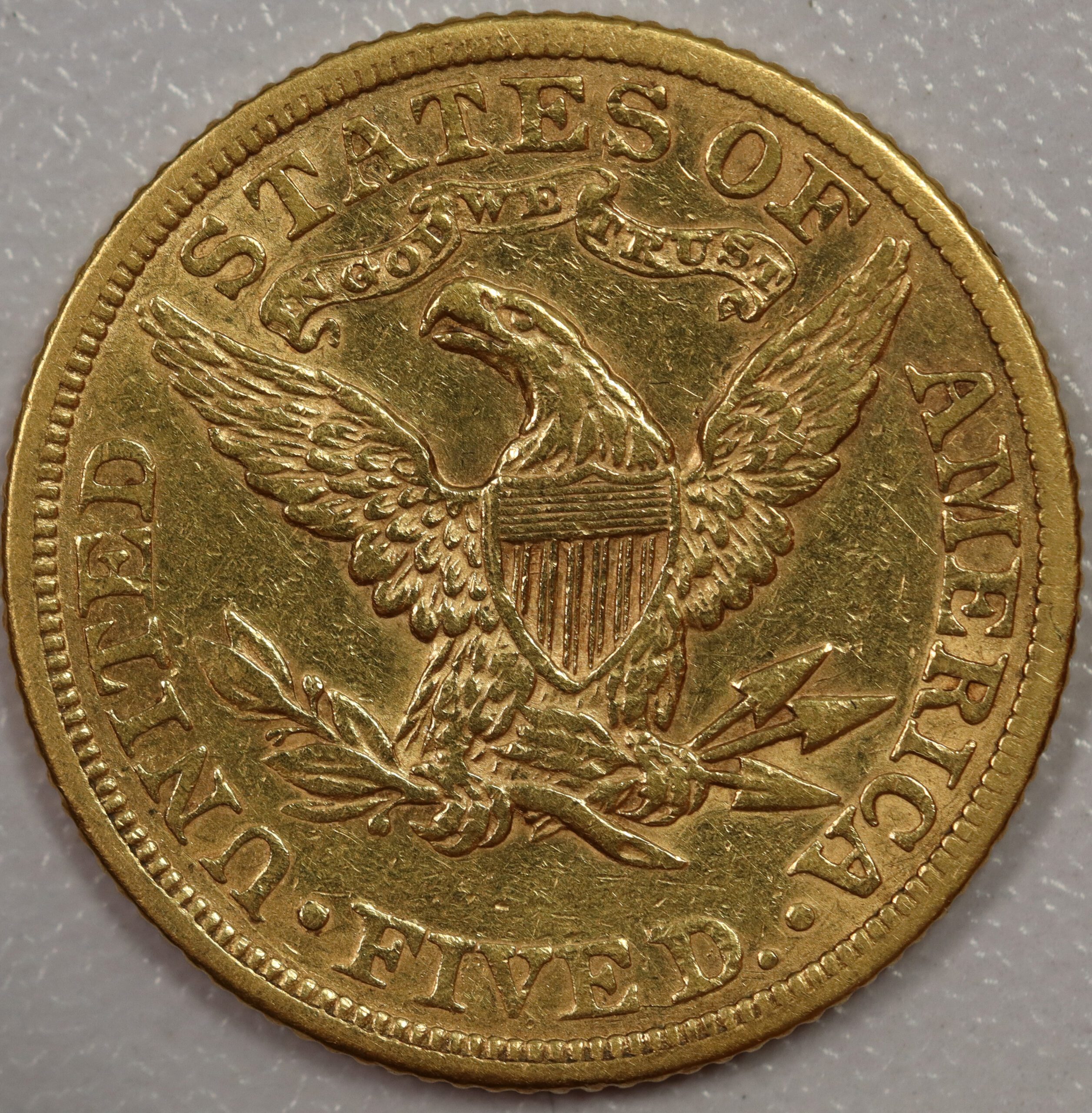 1883 Liberty Head $5 Gold EF - Image 3