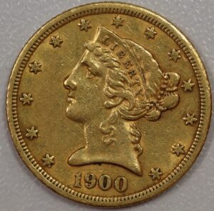 1900 S Liberty Head $5 Gold EF