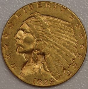 1929 AU Head $2.50 Gold AU