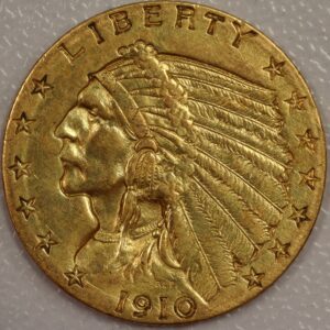 1910 AU Head $2.50 Gold AU Cleaned
