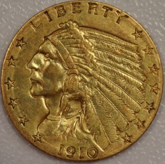 1910 AU Head $2.50 Gold AU Cleaned