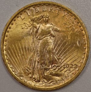 1922 Saint Gaudens $20 Gold UNC