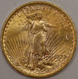 1922 Saint Gaudens $20 Gold UNC