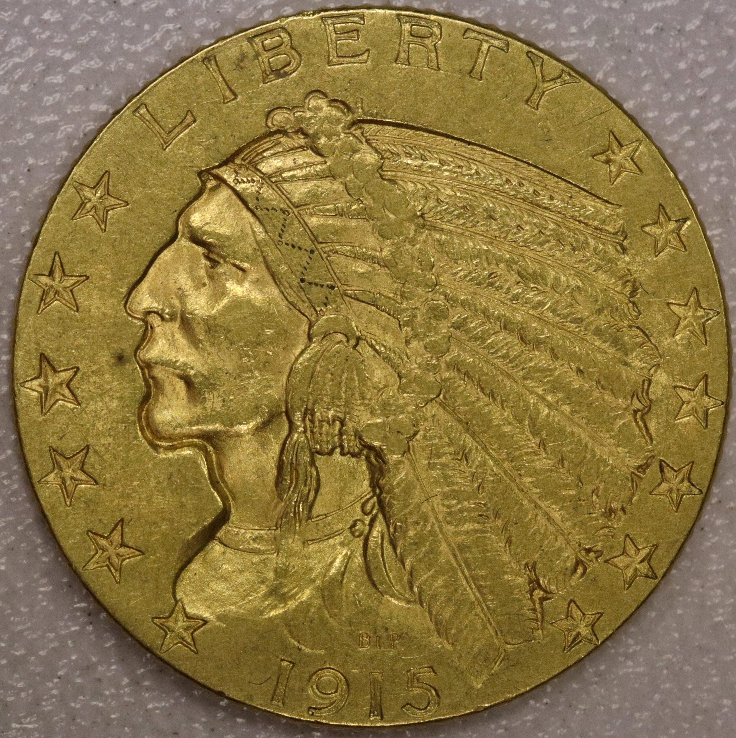 1915 Liberty Head $5 Gold AU