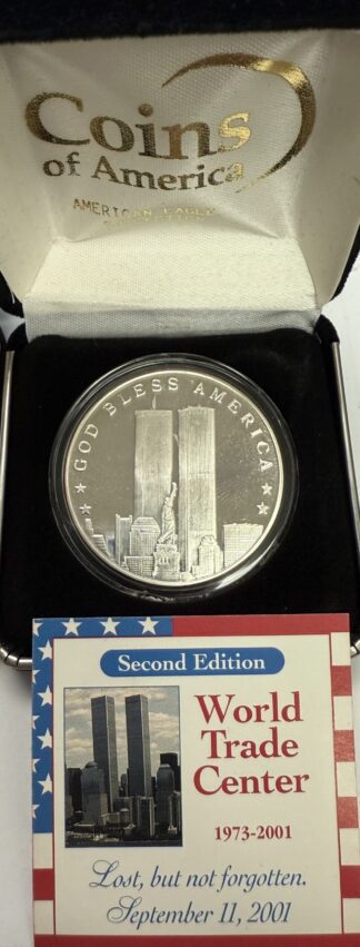 911 World Trade Center Twin Towers 1 oz Silver Round .999 Fine