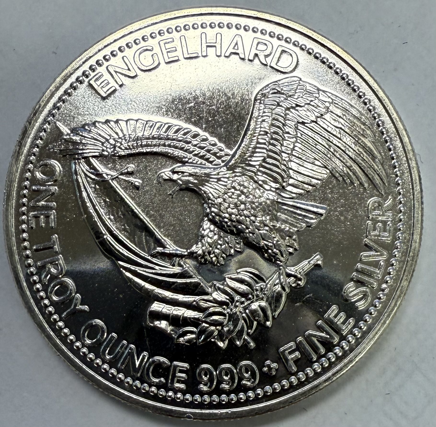 1984 Engelhard Prospector Silver Round .999 1 oz Fine - Image 3