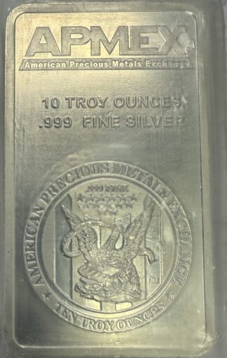 10 Oz Silver .999 Bar APMEX
