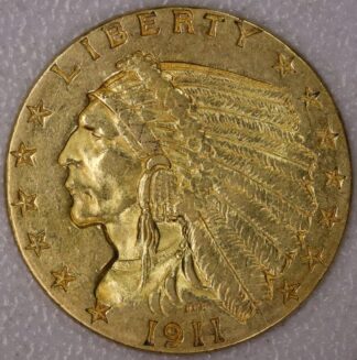 1911 Indian Head $2.50 Gold AU