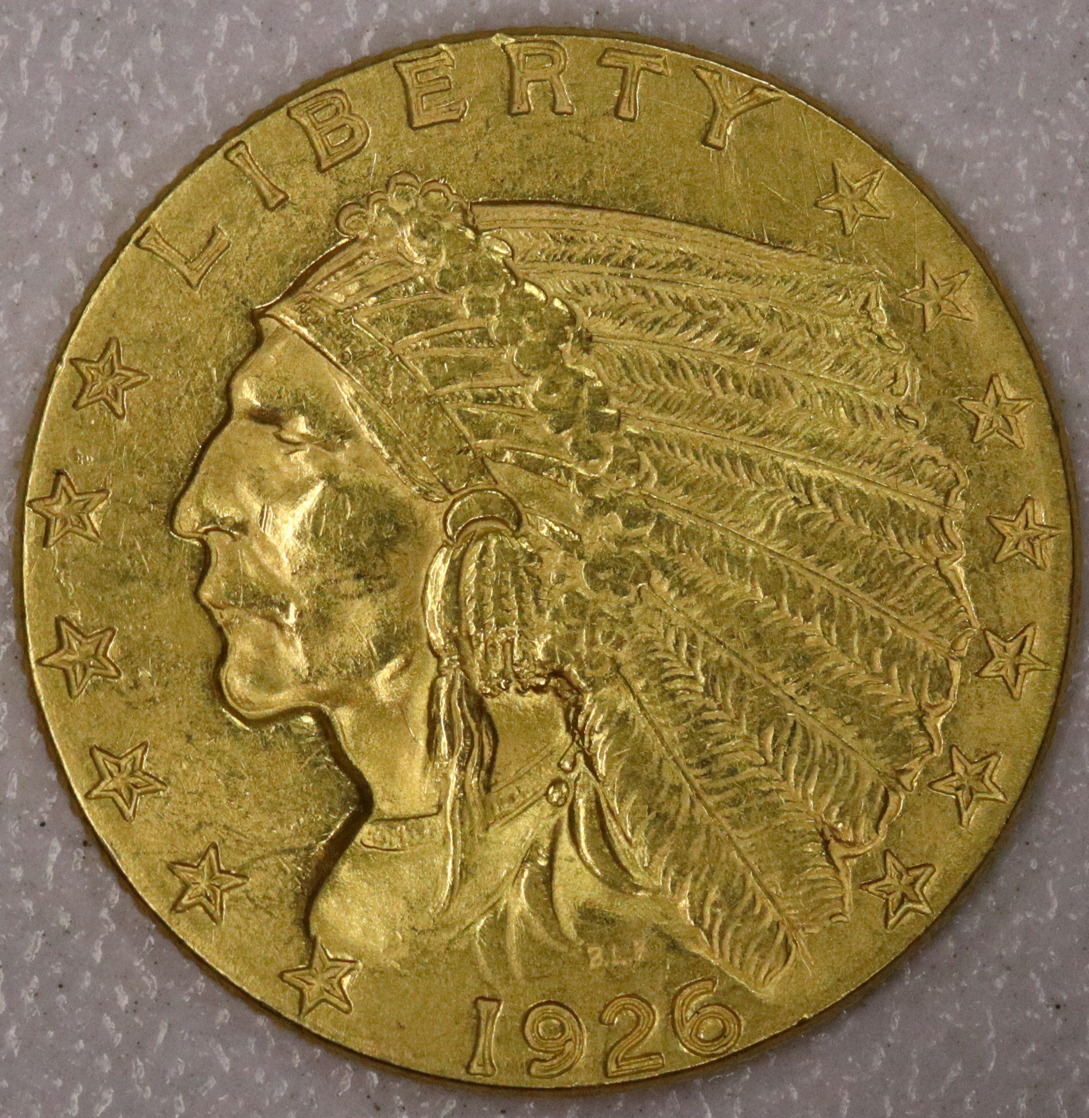 1926 AU Head $2.50 Gold AU
