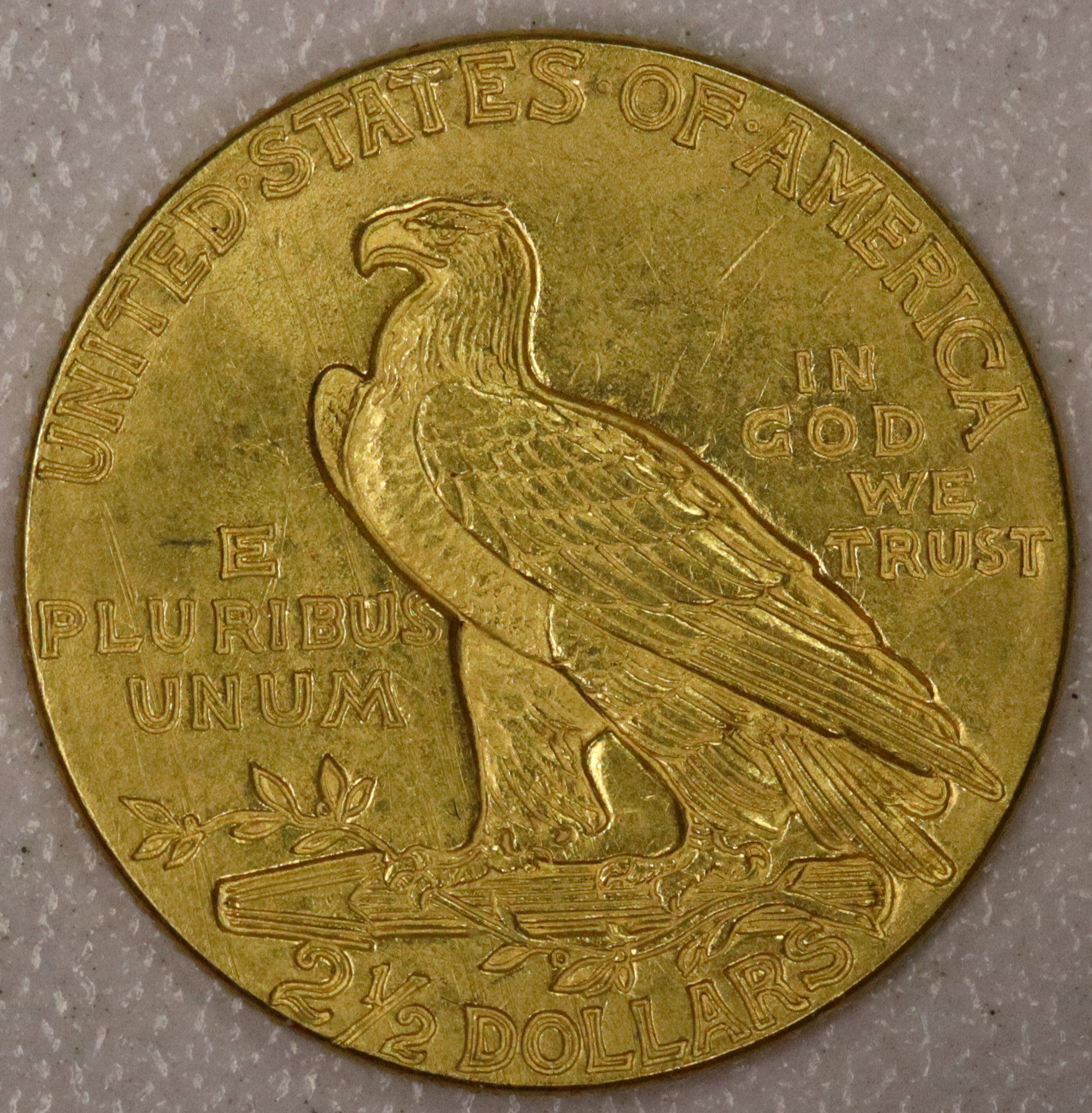 1926 AU Head $2.50 Gold AU - Image 3