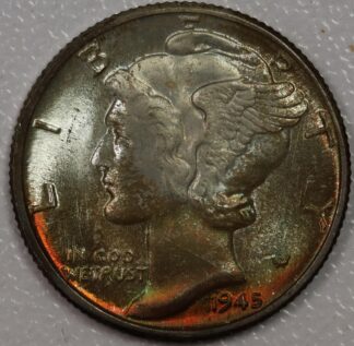 AUCTION - 1945 Mercury Dime UNC Toned