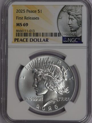 2025 Silver Peace Dollar MS69 NGC
