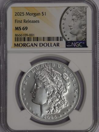 2025 Silver Morgan Dollar MS69 NGC