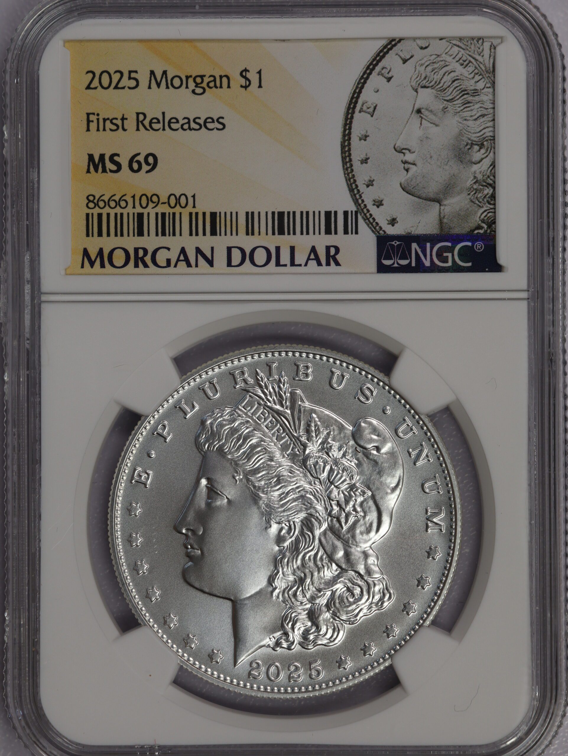 2025 Silver Morgan Dollar MS69 NGC