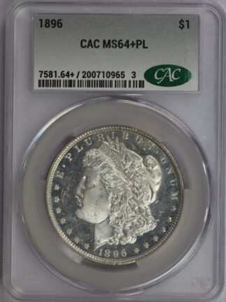 1896 Morgan Dollar ms64+ PL CACG