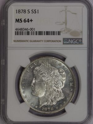 1878-S Morgan Dollar MS64+ NGC