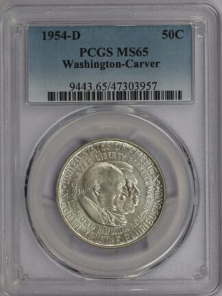 1954 D Washington Carver Half Dollar Silver Commemorative MS65 PCGS