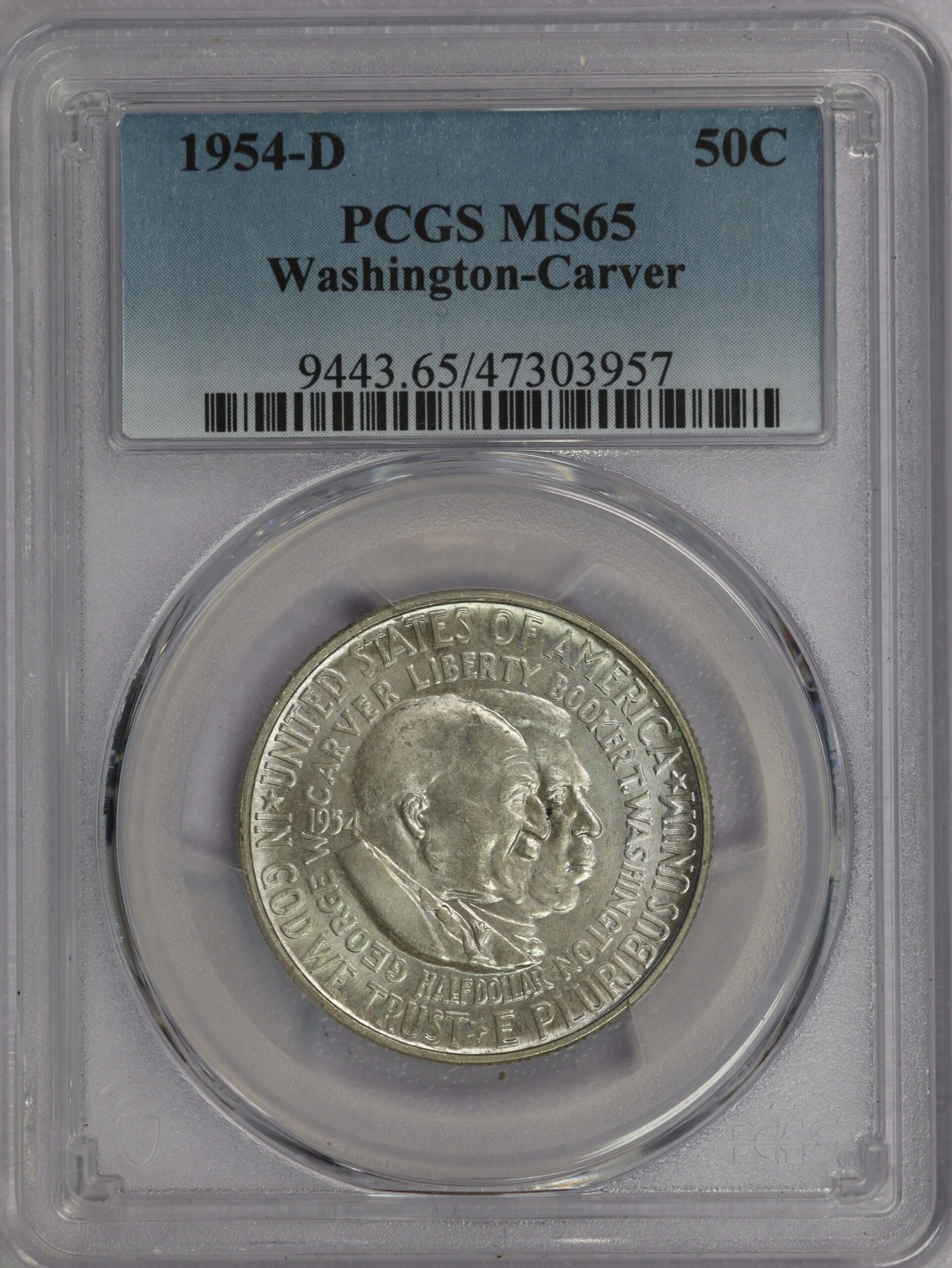 1954 D Washington Carver Half Dollar Silver Commemorative MS65 PCGS