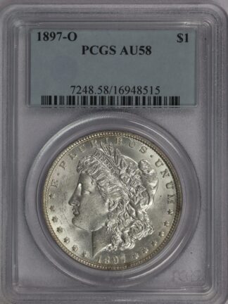 1897 O Morgan Dollar PCGS AU58