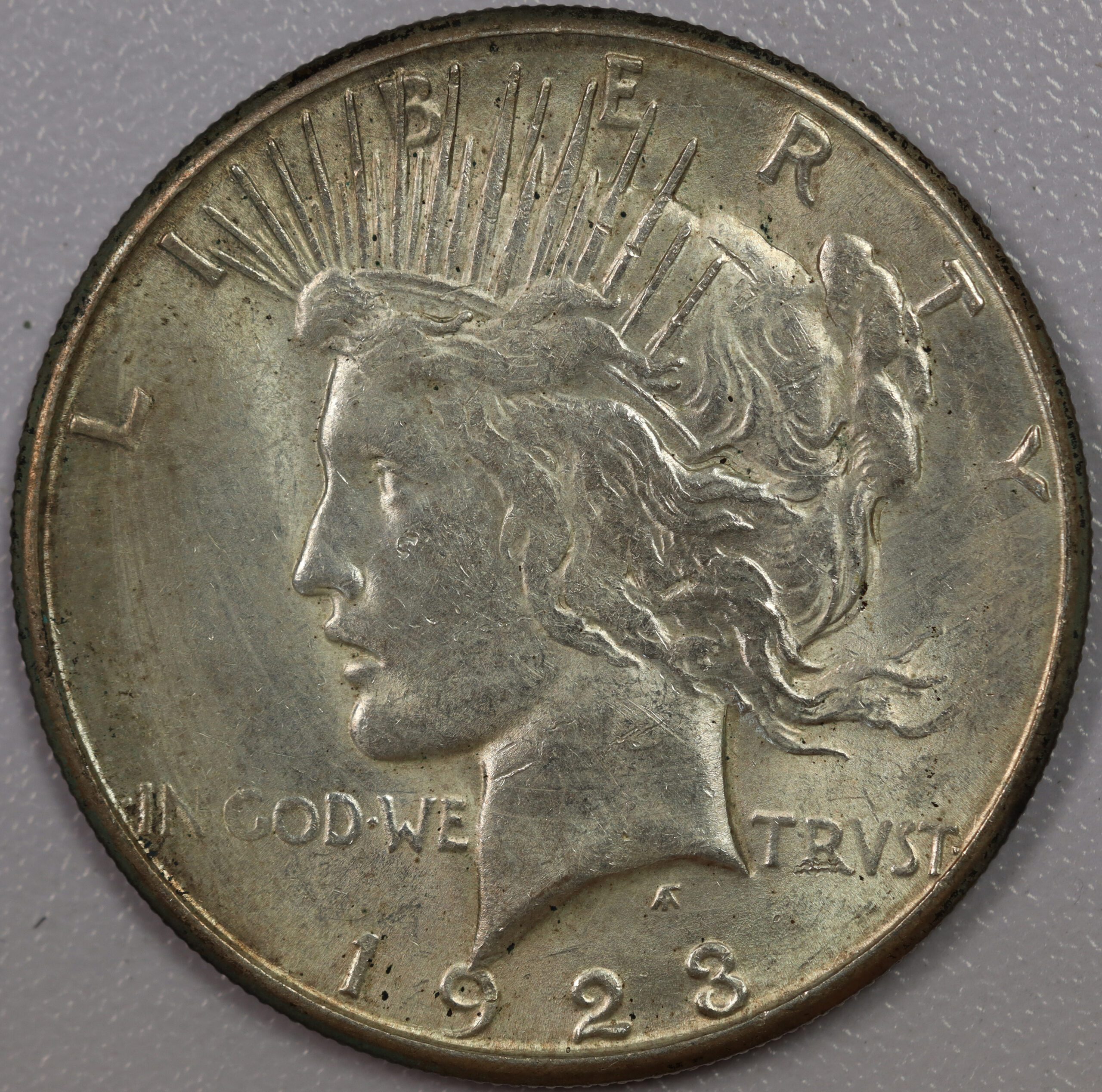 Auction- 1923 S Peace Dollar AU Cleaned