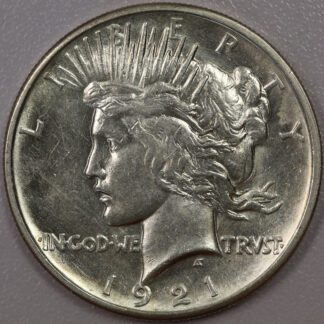 1921 Peace Dollar UNC Cleaned