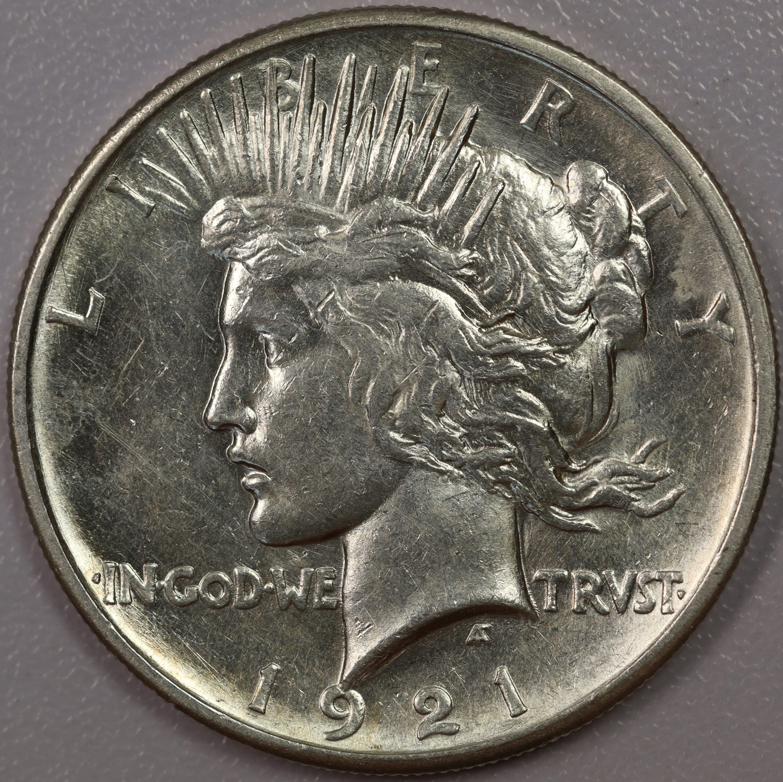 1921 Peace Dollar UNC Cleaned