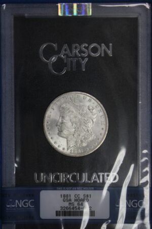 1881 CC Morgan Dollar GSA Hoard NGC MS64 NGC