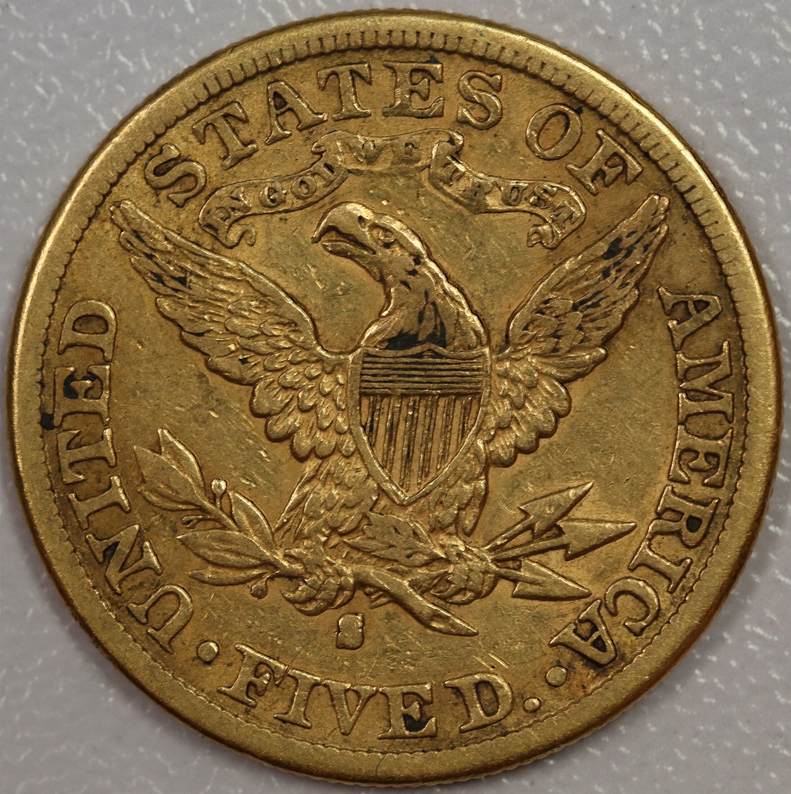 1887 S Liberty Head $5 Gold VF - Image 3