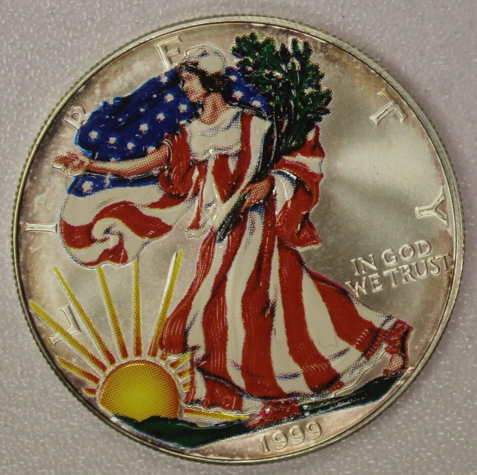 AUCTION- 1999 Colorized American Silver Eagle