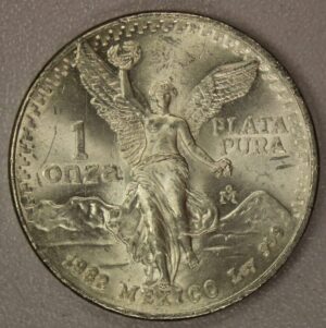 AUCTION-   1982 Mexico Libertad One Ounce .999 Silver