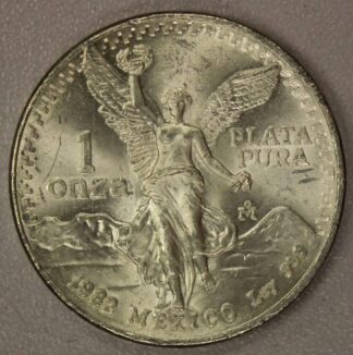 AUCTION-   1982 Mexico Libertad One Ounce .999 Silver