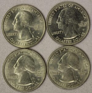 AUCTION-   2019 & 2020 ATB Washington Quarters with "W" Mint Mark (Total of Four)