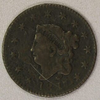 AUCTION-   1817 Liberty Head Matron Head Large Cent Environmental Issues on Obverse