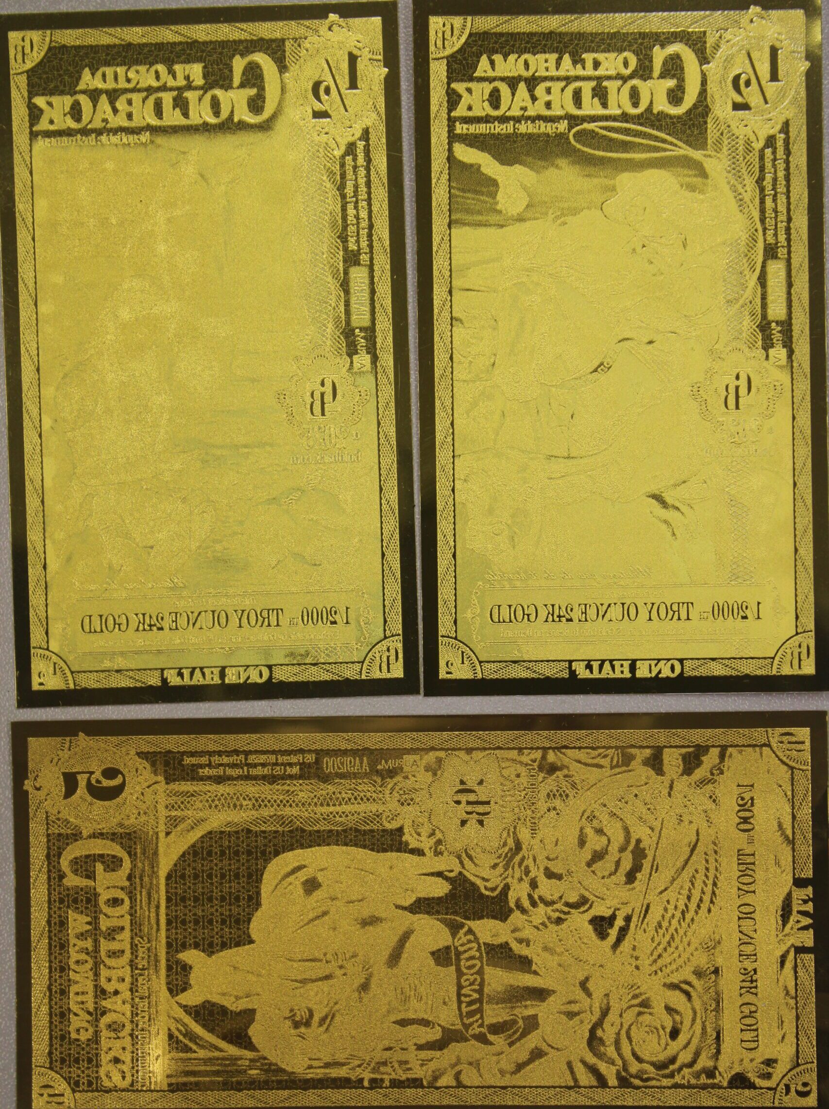 AUCTION- 2022 & 2025 1/2 Goldback & 5 Goldback Notes - Image 2
