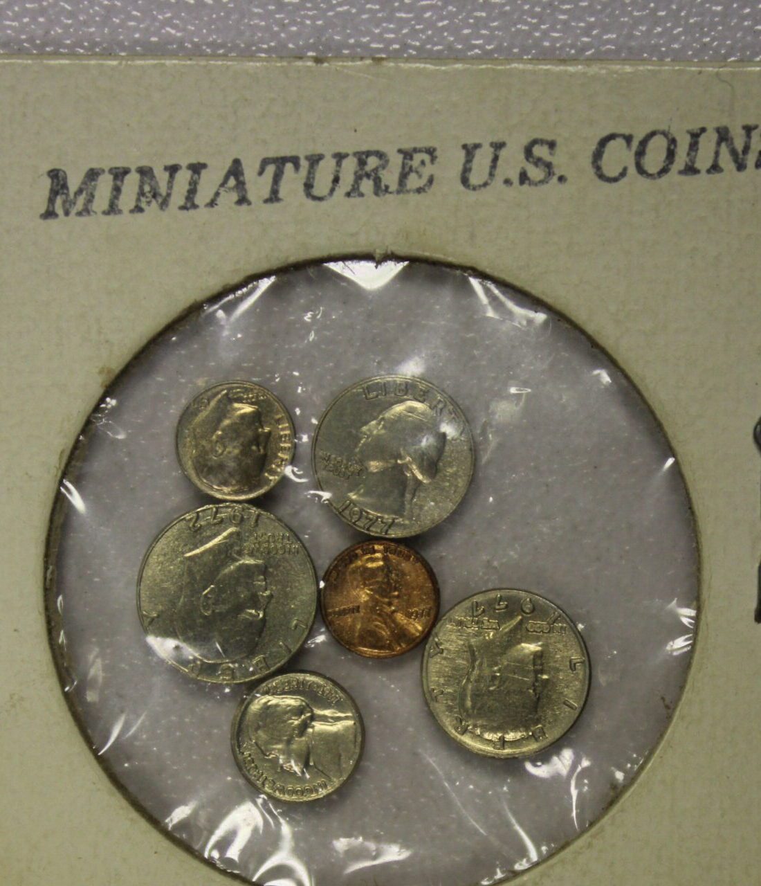 AUCTION- 1972 Set Of Miniature US Coins Cent thru Dollar