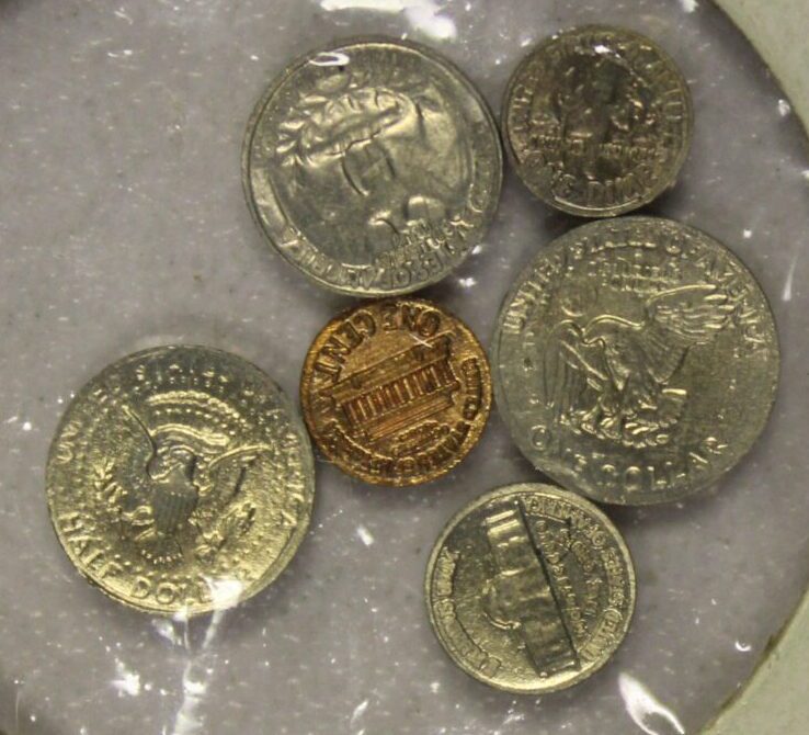 AUCTION- 1972 Set Of Miniature US Coins Cent thru Dollar - Image 2