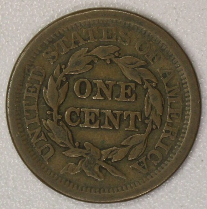 AUCTION- 1851 Braided Hair Large Cent Circulated - Image 2